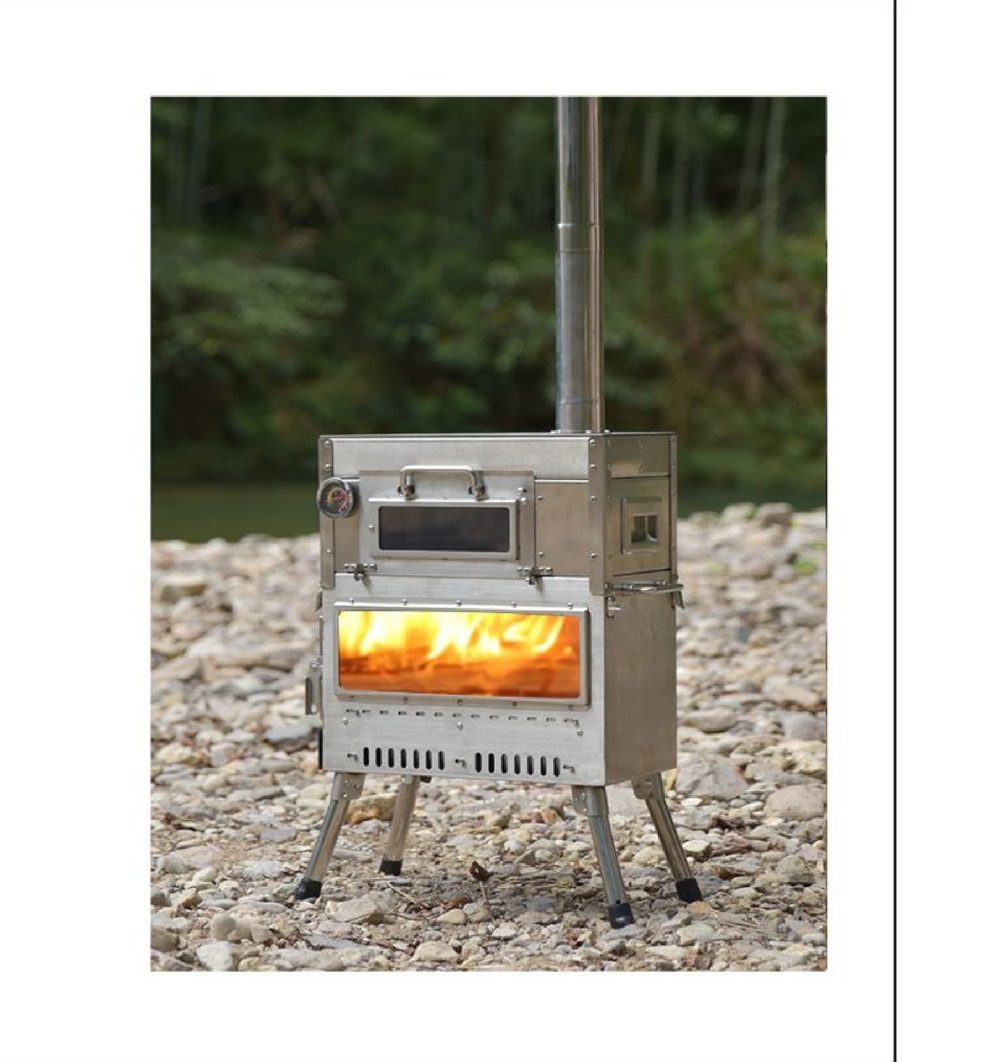 Cocina de leña con horno al aire libre